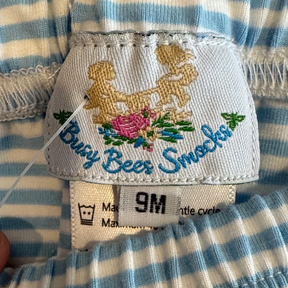 9 month size Baby Blue Striped Diaper Cover